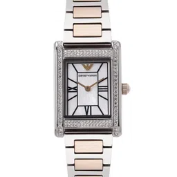 Emporio Armani Women Two Tone Mother of Pearl Analogue Watch AR11642I-image-70