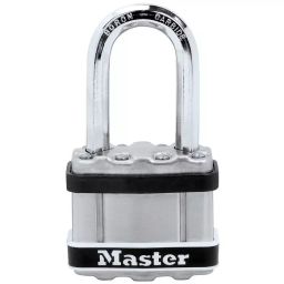 MASTER LOCK Key Weatherproof Steel Padlock 8 mm Shackle, M1STS-image-94