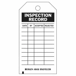 BRADY Tag 3 inch x 5-3/4 inch Black on White for Indoor/Outdoor Usage, 9GCT7 (Pack of 10 Pcs)-image-87