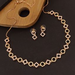 Anouk Gold-Plated Cubic Zirconia-Studded & Beaded Jewellery Set-74