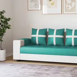 Torque Blue Fabric 3 Seater Sofa Set-image-75