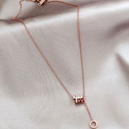 MYKI Stainless Steel Rose Gold-Plated Breathtaking Necklace-image-99
