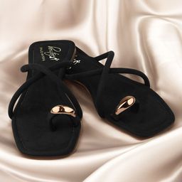 Bowtoes Women Open Toe Flats-2