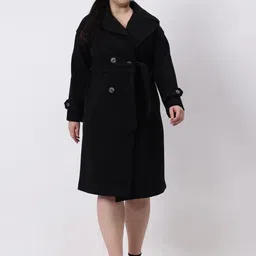 Fashion Gaiia Wooled Notched Lapel Collar Neck Double Breasted Overcoat-image-78