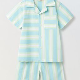 SPUNKIES Kids Striped Pure Cotton Shirt With Shorts-image-13