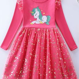INCLUD Girls Printed Fit & Flare Dress-image-4