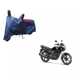 Auto Pearl Waterproof Two Wheeler Cover For Honda CB Unicorn 160 (Red & Blue)-image-48