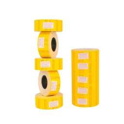 Bambalio Price Label Yellow ECO with MRP Print For All Single Line Labeling Machines, BLRYMRPTEPO1 (Pack of 10 Rolls)-6