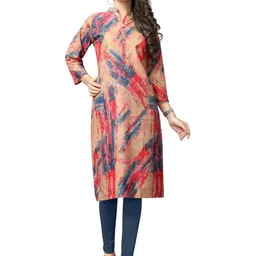 SAARAH Abstract Printed Round Neck Kurta-picture-10