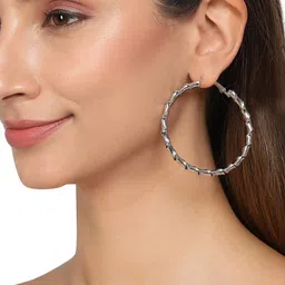 Zoey Set Of 2 Silver-Plated Twisted Rope Hoop Earrings image 5