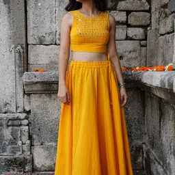 OKHAI Pure Cotton Flared Maxi Skirts-picture-18