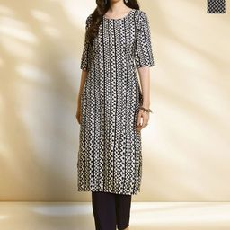 HERE&NOW Women Pack Of 2 Floral Printed Daily Straight Kurtas-picture-54