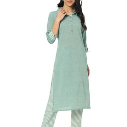 Laad Women Regular Pure Cotton Kurta with Trousers-picture-29