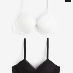 H&M Women 2-Pack Microfibre Push-Up Bras-43