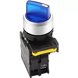 Teknic 3 Position 110 V Amber Illuminated Selector with Integral LED, P2ASL6-3PSRR-48