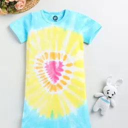 YK Tie and Dye Print T-shirt Dress-image-63