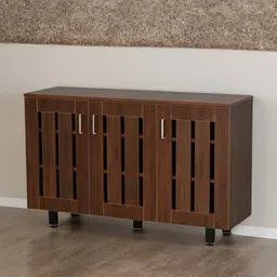 Royaloak Brown Textured Shoe Rack With 3 Door-18
