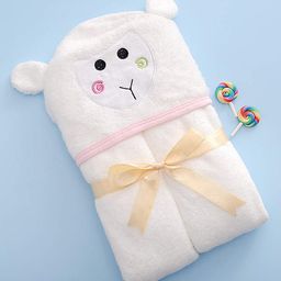 Thread Fairy Organic Super Soft Bamboo Hooded Towel - White Sheep-image-78