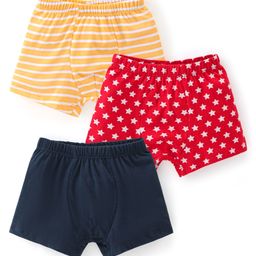 Babyhug 100% Cotton Trunk Star Print Pack of 3 - Multicolour-21