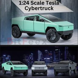 Bitfeex 1:24 Scale Tesla CYBERTRUCK Model Diecast Metal Pullback Toy Car with Openable Doors Light Music Boys Car for Kids Best Toys Gifts Toys for Kids-Color May Vary-15