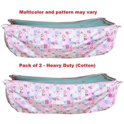 Aamivi New Baby Born Cradle's Hammock Cotton Swing Jhoola with Mosquito Net Combo Pack of 2 (Multicolor)-picture-27