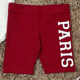 The Lion and the Fish Cotton Paris Text Printed Shorts - Maroon Chestnut-picture-14