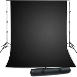 Hiffin 8X12Ft Black Screen with 9X9Ft Background Support Stand Kit Reflector Reflector-image-8