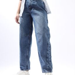 High Star Women Slouchy Fit High-Rise Comfort Jeans-image-78