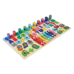 Urbane Chic Alphanumeric Play the Piano - Busy Board for Toddler , alphabet , number and sorting toy , Montessori toy , Puzzle ,Wooden-Multicolor image 2