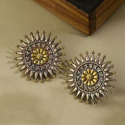 Fabindia Women Metal Contemporary Studs Earrings-image-99