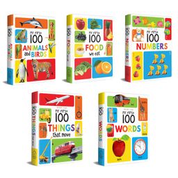 wonder house books My First 100 Library Box Early Learning Board Books Set of 5 - English image 3