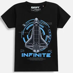 RASPY Boys Pack of 2 Graphic Printed Round Neck Cotton T-shirts-37