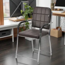 Ergonomic Executive Reception Desk Office visitor study home work Chair Leatherette Office Visitor Chair-27
