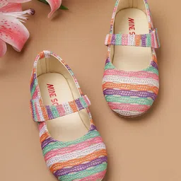 Minesole Girls Woven Design PU Flatforms-24