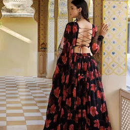 Ragavi Printed Ready to Wear Lehenga & Blouse With Dupatta image 4