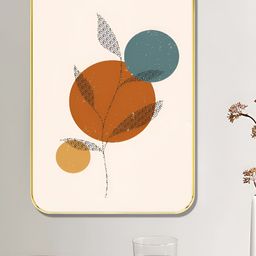 SAF Brown & Blue MDF Botanical Wall Art-5