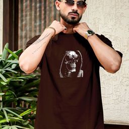 THE BEETEL HOUSE Men Printed Grunge Drop-Shoulder Sleeves Oversized T-shirt-image-126