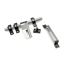 Legal 1set black antique matte aldrop & handle SS Matte Finish 16x250 mm Latching Draw Hasp-37