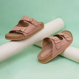 THE WHITE POLE Women Striped One Toe Flats with Buckles-image-67