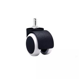 Rose Twin Caster Wheel for Office Chairs and Furniture Black and White (Set of 5)-4