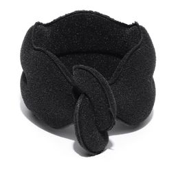 CHANDERKASH Set of 2 Black Solid Twist, Turn and Tie Pad Bun Maker image 4