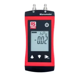 RS PRO RS 1107 Differential Manometer With 2 Pressure Port/s, Max Pressure Measurement 200mbar Model No 2050963-48