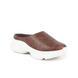 FAUSTO Women Woven Design Mule Sneakers Shoes-picture-2