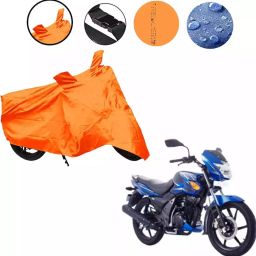 Auto Pearl Waterproof Two Wheeler Cover For TVS Flame SR125 (Orange)-image-40