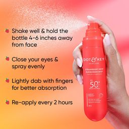 DOT & KEY Strawberry Dew Sunscreen Mist SPF 50+ PA+++ - 80 ml image 5