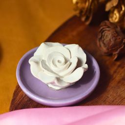 WEAVING HOMES Lavender & White Ceramic Dishwasher Safe Floral Diffuser-picture-9