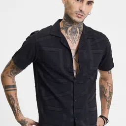 Snitch Men Relaxed Boxy Opaque Printed Casual Shirt-image-83
