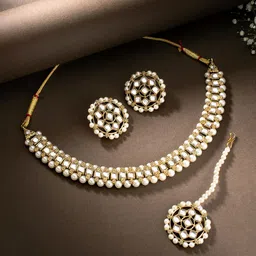 Peora Gold-Plated Kundan Jewellery Set-32