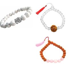 Divine souvenirs Unisex Set Of 3 Artificial Beaded Elasticated Bracelets image 1