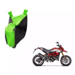 Auto Pearl Waterproof Two Wheeler Cover For Ducati Hypermotard 939 (Green & Black)-image-26